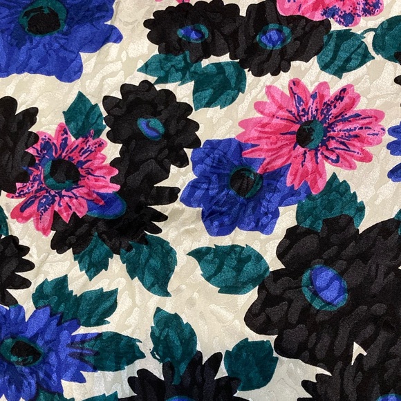 NWT Veronica Beard Pink Multi Floral Jacquard Ruched Stretch Silk Skirt - Sz 10 - Picture 5 of 8